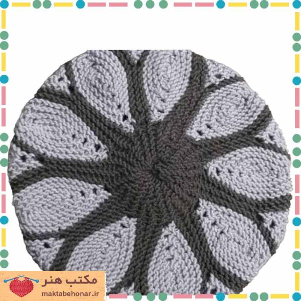 کلاه دخترانه دست بافت میل بافی شیراز-محصولات دست بافت مکتب هنر شیراز